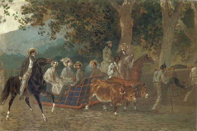 Karl Briullov Promenade France oil painting art